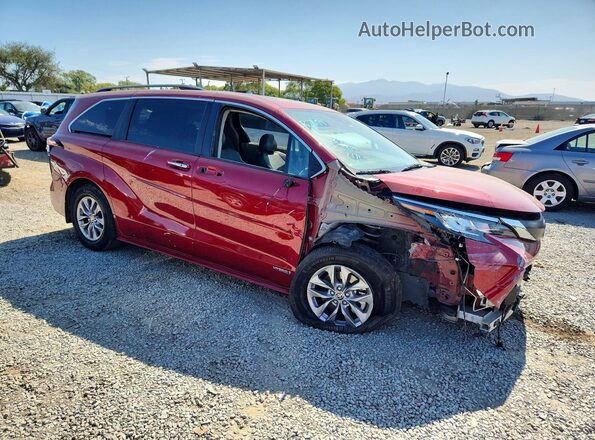 5TDYRKEC9MS056836 2021 TOYOTA SIENNA Бордовый Передняя правая четверть