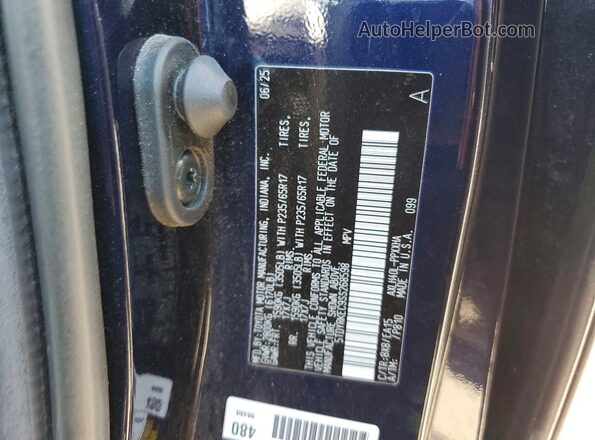 5TDYRKEC9SS268598 2025 TOYOTA SIENNA Синий Вид наклейки с VIN-кодом