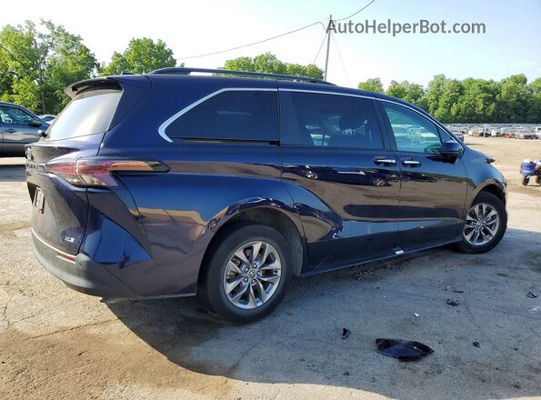 5TDYRKEC9SS268598 2025 TOYOTA SIENNA Синий Задняя правая четверть