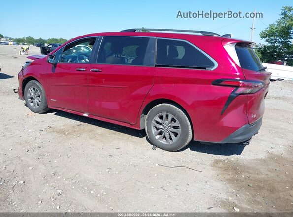 5TDYRKECXMS074097 2021 TOYOTA SIENNA Burgundy უკანა მარცხენა