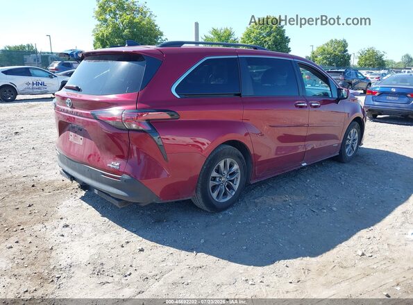 5TDYRKECXMS074097 2021 TOYOTA SIENNA Burgundy უკანა მარჯვენა