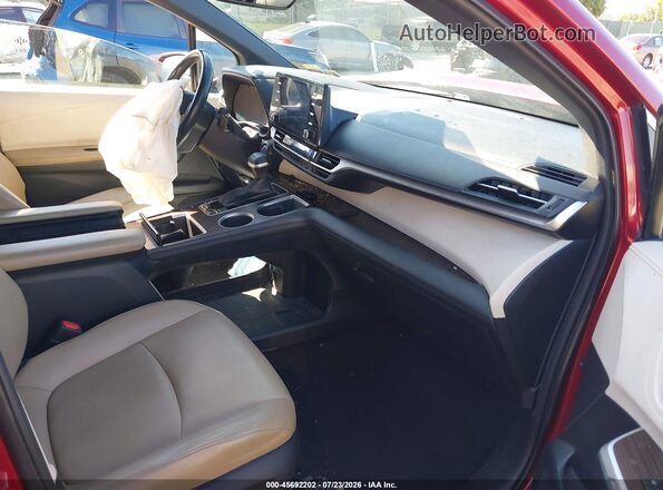 5TDYRKECXMS074097 2021 TOYOTA SIENNA Burgundy წინა სალონის ხედი