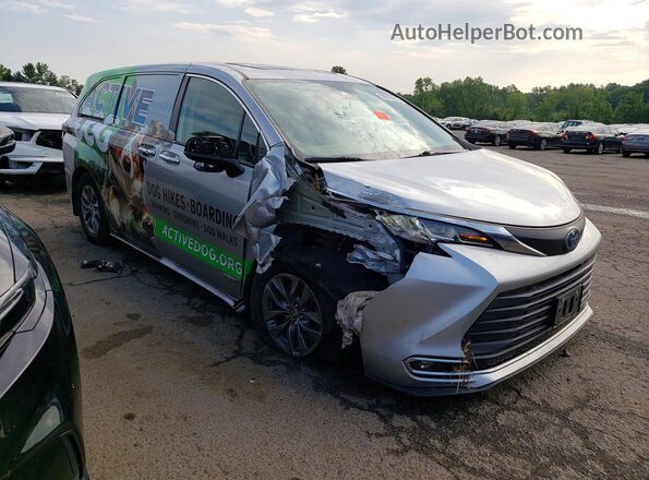 5TDYSKFC1MS020383 2021 TOYOTA SIENNA Серебряный Передняя правая четверть