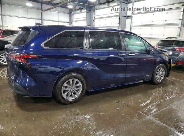 5TDYSKFC4MS017722 2021 TOYOTA SIENNA Синий Задняя правая четверть