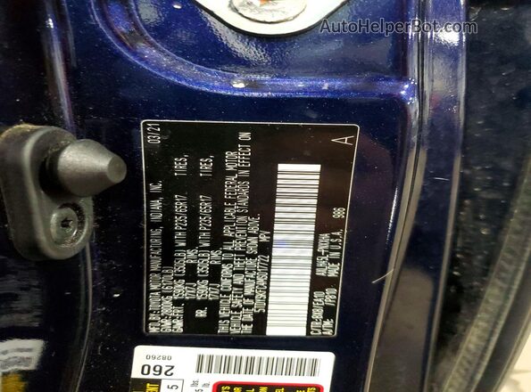 5TDYSKFC4MS017722 2021 TOYOTA SIENNA Синий Панорамный вид салона 360°