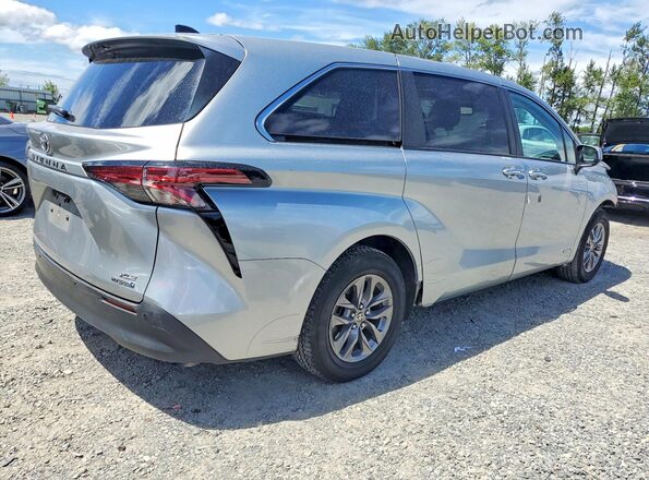 5TDYSKFC6MS002655 2021 TOYOTA SIENNA Silver Trasero derecho