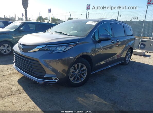 5TDYSKFC8RS124909 2024 TOYOTA SIENNA Gray წინა მარცხენა ხედი სამი მეოთხედიდან