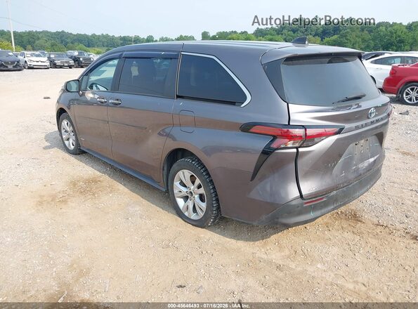 5TDYSKFCXMS006482 2021 TOYOTA SIENNA Gray Trasero izquierdo