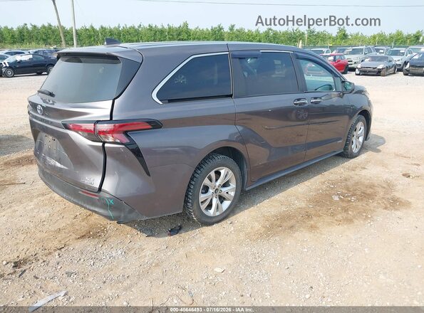 5TDYSKFCXMS006482 2021 TOYOTA SIENNA Gray Trasero derecho