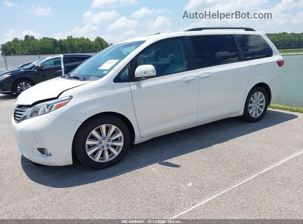 5TDYZ3DC2HS833418 2017 TOYOTA SIENNA White წინა მარცხენა ხედი სამი მეოთხედიდან
