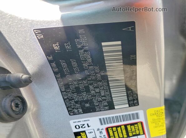5TDYZ3DC2JS910813 2018 TOYOTA SIENNA Silver Vista de la etiqueta del VIN
