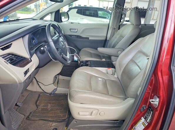5TDYZ3DC5HS771416 2017 TOYOTA SIENNA Burgundy Вид салону спереду