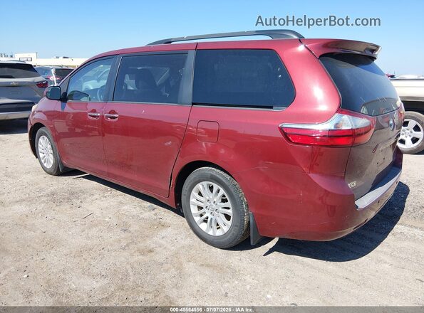 5TDYZ3DC6HS849976 2017 TOYOTA SIENNA Red უკანა მარცხენა