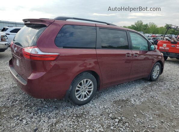 5TDYZ3DC7HS877107 2017 TOYOTA SIENNA Burgundy უკანა მარჯვენა