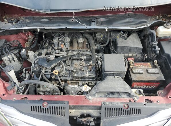 5TDYZ3DC7HS877107 2017 TOYOTA SIENNA Burgundy ძრავის განყოფილების ხედი