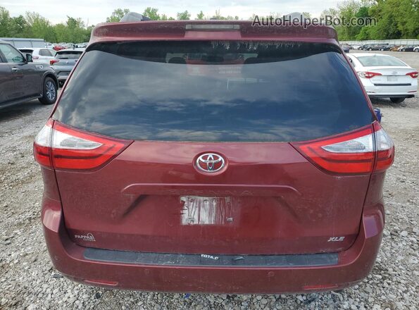 5TDYZ3DC7HS877107 2017 TOYOTA SIENNA Burgundy უკანა ხედი