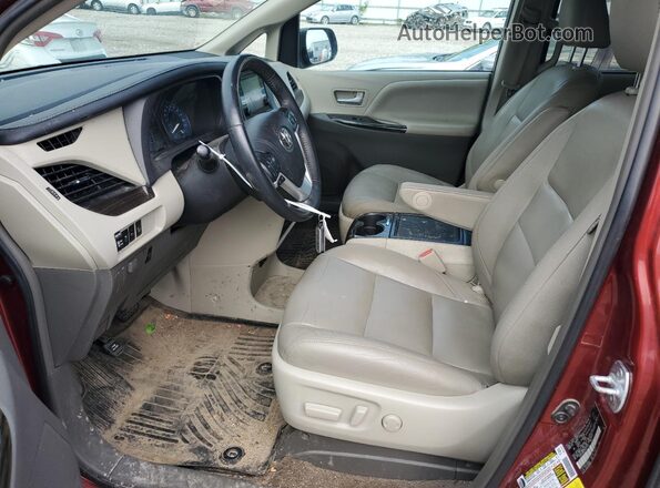 5TDYZ3DC7HS877107 2017 TOYOTA SIENNA Burgundy წინა სალონის ხედი