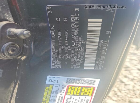 5TDYZ3DC7LS031665 2020 TOYOTA SIENNA Black Vista de la etiqueta del VIN