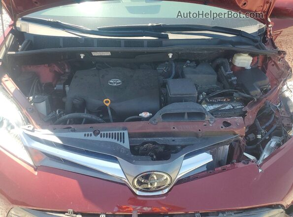 5TDYZ3DCXJS904807 2018 TOYOTA SIENNA Burgundy Շարժիչի բաժամունքի տեսք