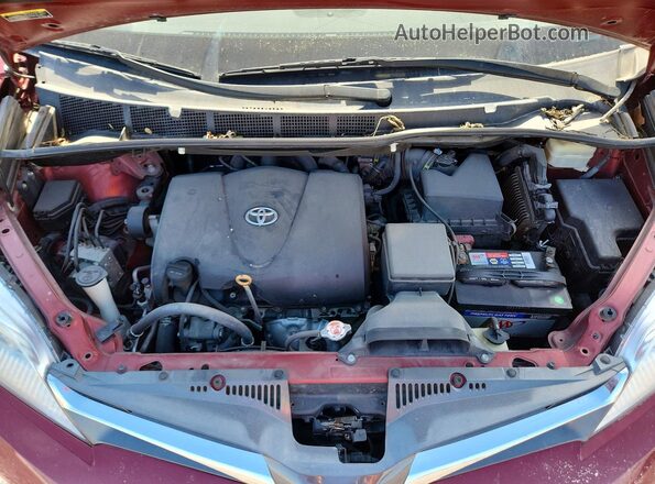 5TDYZ3DCXJS927813 2018 TOYOTA SIENNA Burgundy Շարժիչի բաժամունքի տեսք