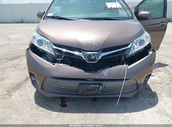 5TDYZ3DCXJS946474 2018 TOYOTA SIENNA Brown წინა ხედი