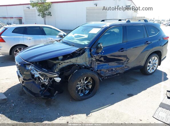 5TDYZRAH5MS080366 2021 TOYOTA HIGHLANDER Blue Առջևի ձախ երեք քառորդ տեսարան