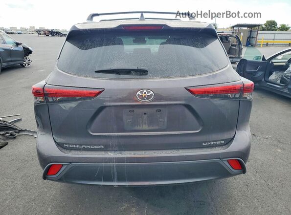 5TDYZRAH7LS024296 2020 TOYOTA HIGHLANDER Gray Vista trasera