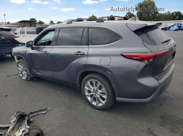 5TDYZRAH7LS024296 2020 TOYOTA HIGHLANDER Gray Trasero izquierdo