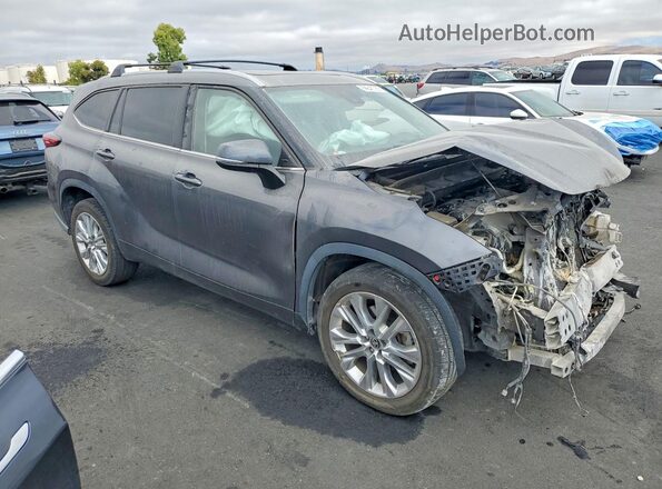 5TDYZRAH7LS024296 2020 TOYOTA HIGHLANDER Gray Delantero derecho