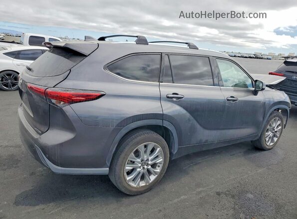 5TDYZRAH7LS024296 2020 TOYOTA HIGHLANDER Gray Trasero derecho