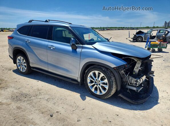 5TDYZRAH7LS029322 2020 TOYOTA HIGHLANDER Blue Delantero derecho