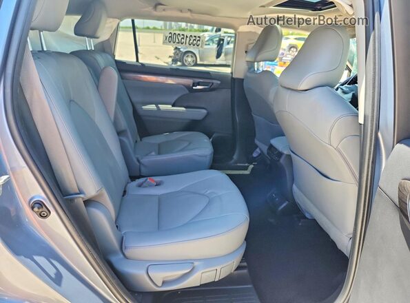 5TDYZRAH7LS029322 2020 TOYOTA HIGHLANDER Blue Vista interior trasera