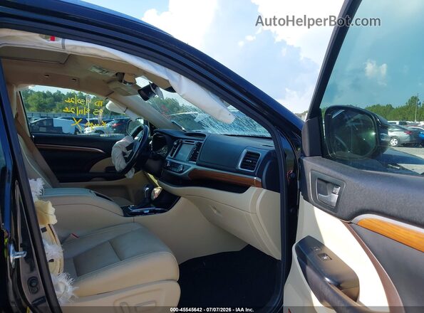 5TDYZRFH0HS203134 2017 TOYOTA HIGHLANDER Black Widok wnętrza z przodu