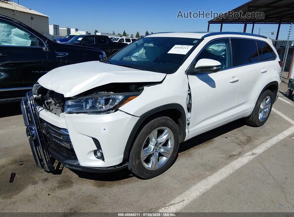 5TDYZRFH0KS348018 2019 TOYOTA HIGHLANDER White Vista tres cuartos delantera izquierda