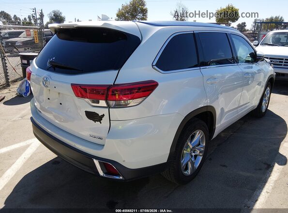 5TDYZRFH0KS348018 2019 TOYOTA HIGHLANDER White Trasero derecho