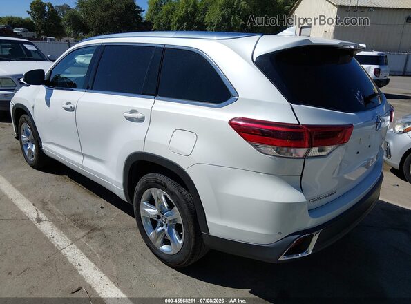 5TDYZRFH0KS348018 2019 TOYOTA HIGHLANDER White Trasero izquierdo