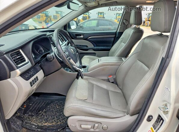 5TDYZRFH1HS204230 2017 TOYOTA HIGHLANDER Белый Вид салона спереди