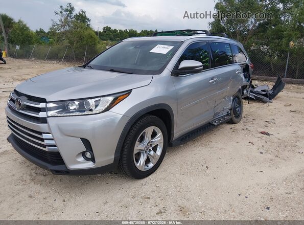 5TDYZRFH1KS355205 2019 TOYOTA HIGHLANDER Gray Vista tres cuartos delantera izquierda