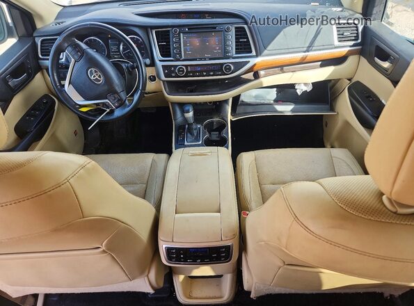 5TDYZRFH2HS207346 2017 TOYOTA HIGHLANDER White Dashboard view