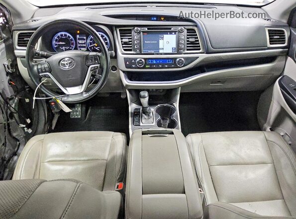 5TDYZRFH3JS246257 2018 TOYOTA HIGHLANDER Gray წინა პანელის ხედი