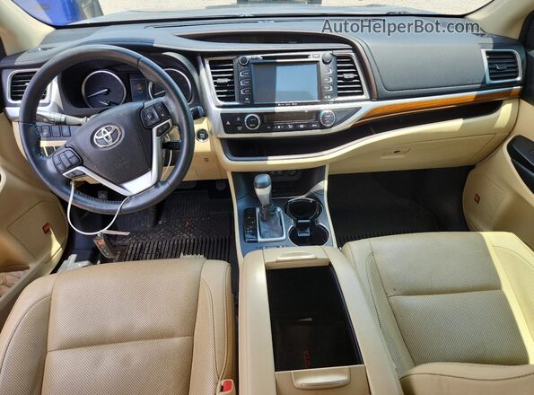 5TDYZRFH3JS253094 2018 TOYOTA HIGHLANDER Brown Dashboard view