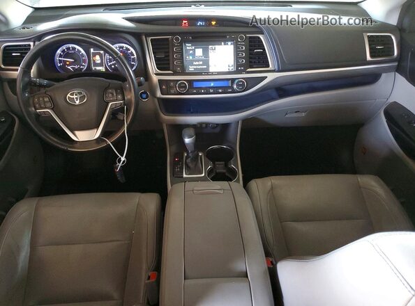 5TDYZRFH3JS275466 2018 TOYOTA HIGHLANDER Blue Widok deski rozdzielczej