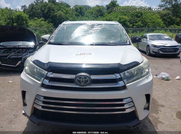 5TDYZRFH4JS242444 2018 TOYOTA HIGHLANDER White Вид щитка приладів