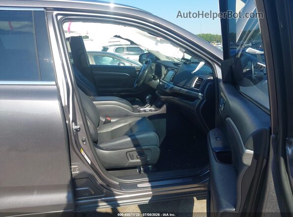 5TDYZRFH4KS317127 2019 TOYOTA HIGHLANDER Серый Вид салона спереди