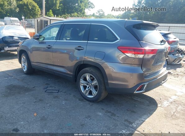 5TDYZRFH4KS317127 2019 TOYOTA HIGHLANDER Серый Задняя левая четверть