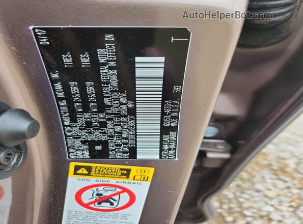 5TDYZRFH5HS209737 2017 TOYOTA HIGHLANDER Brown Սալոնի 360 աստիճան տեսք