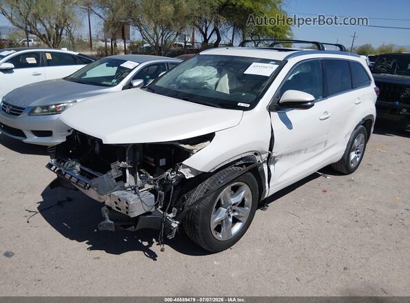 5TDYZRFH5HS231592 2017 TOYOTA HIGHLANDER Белый Передняя левая четверть