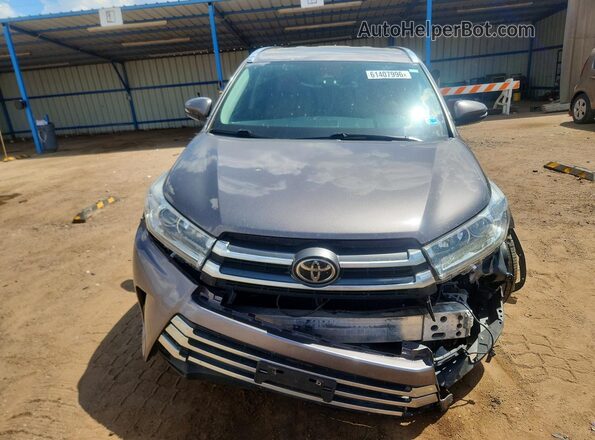 5TDYZRFH6HS187540 2017 TOYOTA HIGHLANDER Charcoal Вид спереду