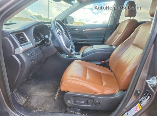 5TDYZRFH6HS187540 2017 TOYOTA HIGHLANDER Charcoal Вид салону спереду