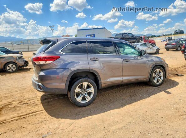 5TDYZRFH6HS187540 2017 TOYOTA HIGHLANDER Charcoal Задня права чверть
